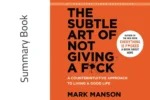 Orange book cover of The Subtle Art of Not Giving a Fck* with bold black title and author Mark Manson